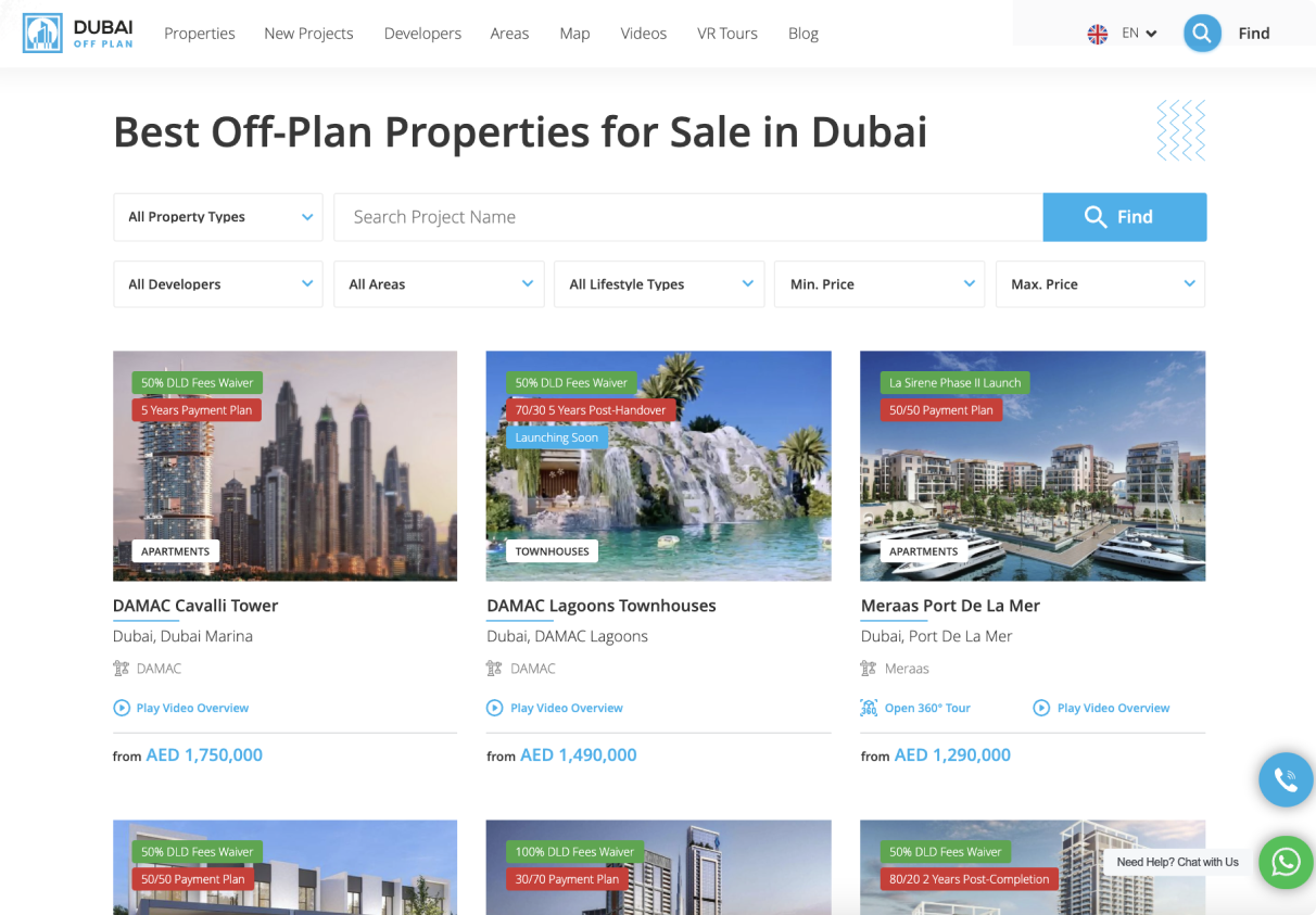 Сервис поиска недвижимости в Дубаи